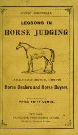 Lessons in horse judging : an illustrated practical guide for dealers and buyers_cover