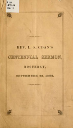 A century in one of the early New England churches_cover