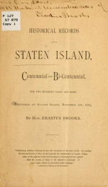 Historical records of Staten Island_cover