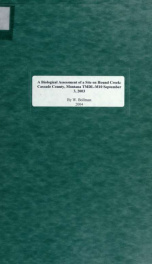 A biological assessment of a site on Hound Creek, Cascade County, Montana : TMDL-M10 September 3, 2003 2004_cover