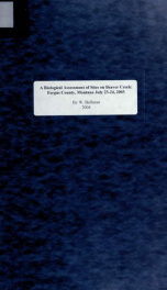 A biological assessment of sites on Beaver Creek : Fergus County, Montana July 23-24, 2003 2004_cover