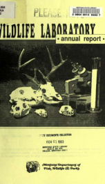 Wildlife Laboratory annual report 1982_cover