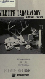 Wildlife Laboratory annual report 1990_cover