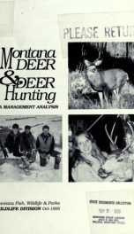 Montana deer & deer hunting : a management analysis 1995_cover