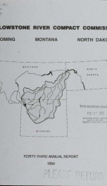 Annual report - Yellowstone River Compact Commission 1994_cover