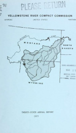 Annual report - Yellowstone River Compact Commission 1977_cover