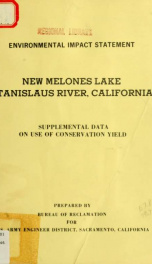 Environmental impact statement : New Melones Lake, Stanislaus River, California_cover