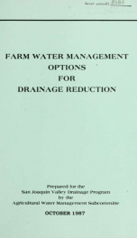 Farm water management options for drainage reduction_cover