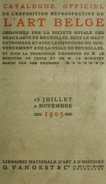 Catalogue officiel de l'exposition rétrospective de l'art belge : 15 juillet-2 novembre_cover