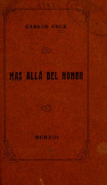 Más allá del honor : comedia en dos actos_cover