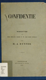 Confidentie : schrijven aan den weled. Heer J. H. van der Linden_cover