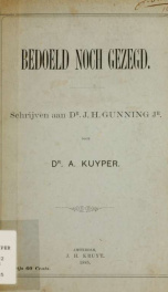 Bedoeld noch gezegd. Schrijven aan Dr. J.H. Gunning_cover