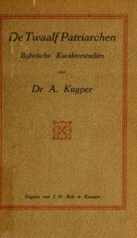 De twaalf patriarchen : bijbelsche karakterstudien_cover