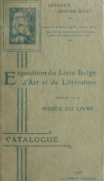 Exposition du livre Belge, d'art et de littérature : Ostende Centre d'Art : 1906, 14 juillet-30 septembre_cover