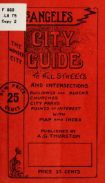 Thurston's directory and guide to streets and cars of Los Angeles, with map .._cover