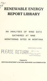 An analyses [i.e. analysis] of wind data gathered at nine monitoring sites in Montana 1984_cover