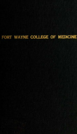 Fort Wayne College of Medicine ... annual announcement yr. 1885-86_cover