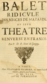 Balet ridicvle des nieces de Mazarin, ov, Levr theatre renversé en France_cover