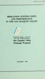 Irrigation system costs and performance in the San Joaquin Valley_cover