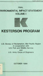 Final environmental impact statement : Kesterson Program_cover