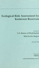 Ecological risk assessment for Kesterson Reservoir_cover