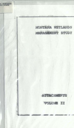 Montana wetlands management study 1992 V. 2_cover