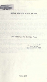 Long-range plan for instream flows 1979_cover