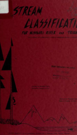 Stream classification for Missouri River and tributaries : excluding Yellowstone & Little Missouri Rivers & tributaries 1961_cover