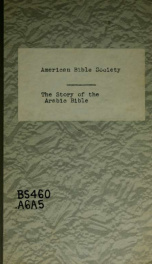 The story of the Arabic Bible .._cover