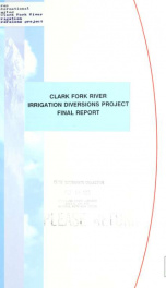 Clark Fork River irrigation diversions project : final report 1995_cover