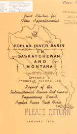 Joint studies for flow apportionment, Poplar River Basin in Saskatchewan and Montana 1976 V. 4_cover