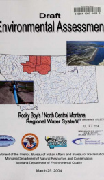 Environmental assessment for the Rocky Boy's/North Central Montana Regional Water System 2004_cover