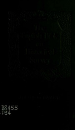 The English Bible : an historical survey : from the dawn of English history to the present day_cover