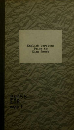 English versions prior to King James (From the "Bible society record") .._cover