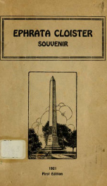Souvenir book of the Ephrata cloister;_cover