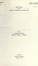 Annual report of the Water Well Contractors Examining Board...for the fiscal year ended June 30,.. 1969_cover
