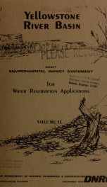 Draft environmental impact statement for water reservation applications in the Yellowstone River Basin 1976 V. 2_cover