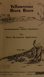 Draft environmental impact statement for water reservation applications in the Yellowstone River Basin 1976 V. 1_cover