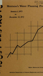 Progress report of the Montana State water plan 1971-72_cover