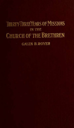 Thirty-three years of missions in the Church of the Brethren_cover