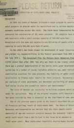 Disposition of state-owned canal projects : [issue paper] 1980?_cover