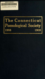 Report of the Connecticut Pomological Society 18th 1909_cover