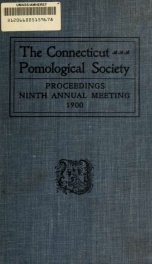 Report of the Connecticut Pomological Society 9th 1900_cover