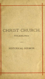 An historical sermon preached in Christ Church : July 2, 1876_cover