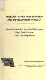 Missouri River preservation and development project : background studies on portions of the Missouri River, Gavins Point Dam to the mouth of the Little Sioux River 1977_cover