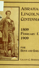 Abraham Lincoln centennial;_cover