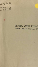 General Jacob Dolson Cox : early life and military services_cover