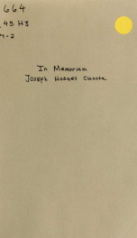 In memoriam: Joseph Hodges Choate 1_cover