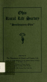 Ohio rural life survey. "Southeastern Ohio" .._cover