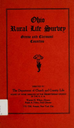 Ohio rural life survey. Greene and Clermont counties_cover